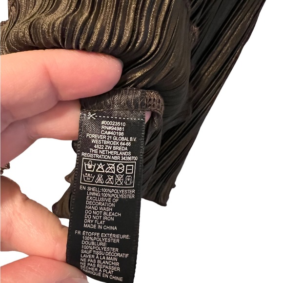 FOREVER 21 Strapless Brown and Gold Mini Dress - Picture 4 of 6